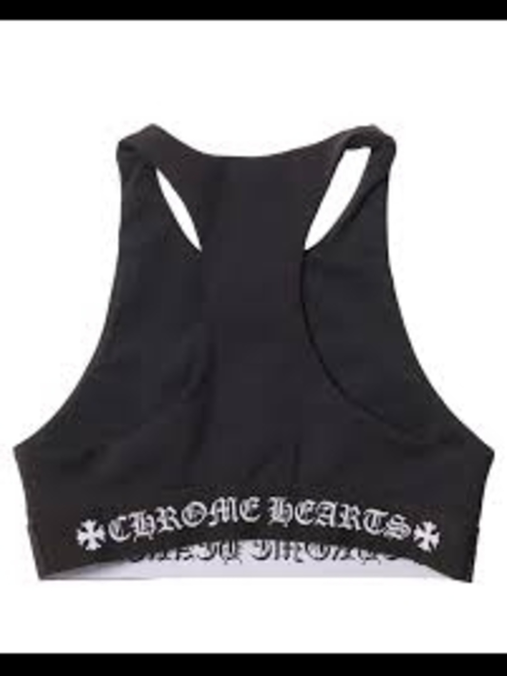 Chrome Hearts Black Graphic Logo Sports Crop ***read details Please